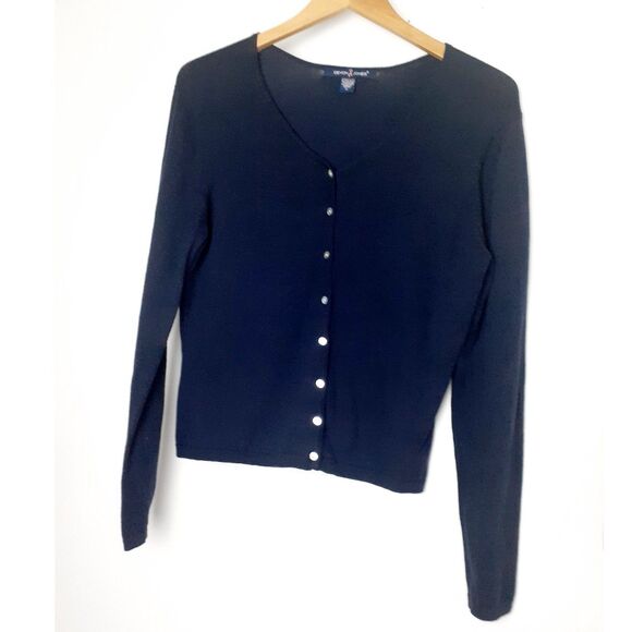 Devon & Jones Stretch Cotton Blend Knit Ribbed VNeck Button Cardigan Lot of 3 S - Picture 9 of 12